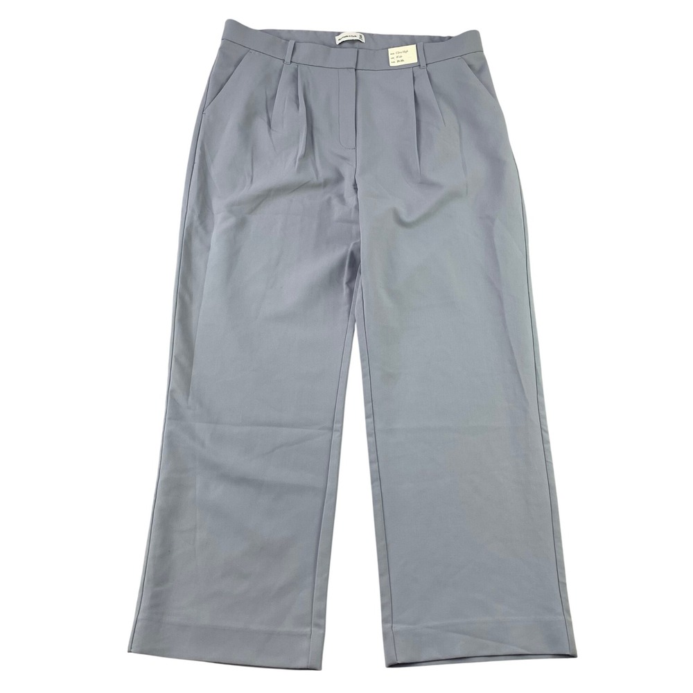 Abercrombie & Fitch Sloane Wide Leg Pants Women 35 20 Gray High Rise Pleated NWT